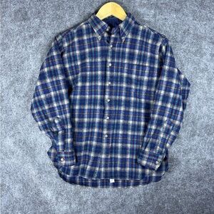 Vtg Pendleton Flannel Shirt 100% Virgin Wool Plaid Collar USA Made Youth L